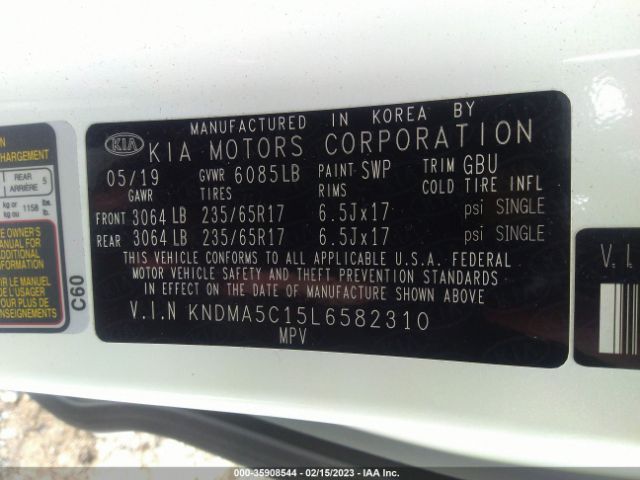 KNDMA5C15L6582310 KIA Sedona L