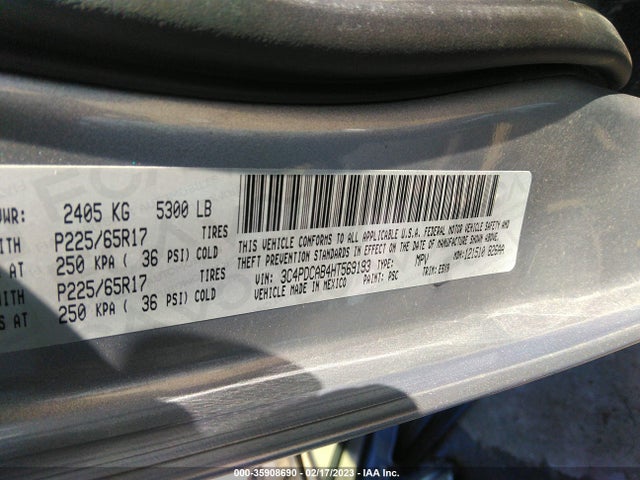 Dodge JOURNEY SE 2017 3C4PDCAB4HT569193 Image 9