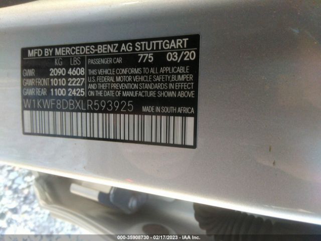 W1KWF8DBXLR593925 Mercedes-Benz C-class C 300