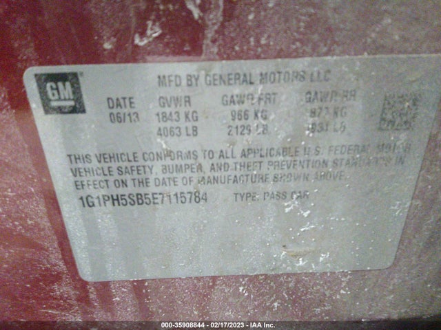 Chevrolet CRUZE ECO 2014 1G1PH5SB5E7115784 Image 10