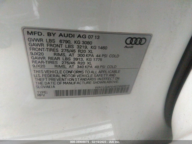 WA1LGAFE4ED003818 Audi Q7 3.0t Premium Plus
