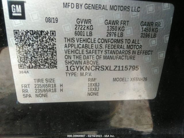 1GYKNCRSXLZ115795 Cadillac Xt5 Fwd Premium Luxury