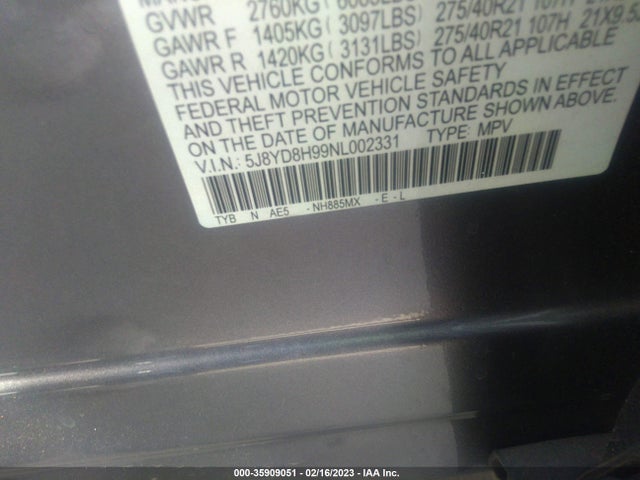 Acura MDX TYPE S 2022 5J8YD8H99NL002331 Image 11