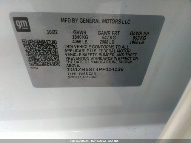 Chevrolet MALIBU LS 2023 1G1ZB5ST4PF114136 Image 9