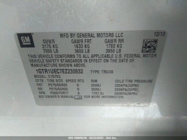 GMC Sierra 1500 Sle 2014 1GTR1UEC7EZ230832 Image 9