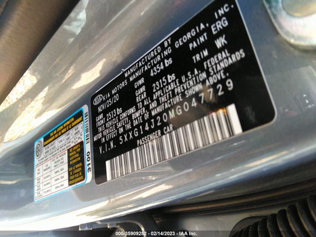 KIA K5 LXS 2021 5XXG14J20MG047729 Image 11