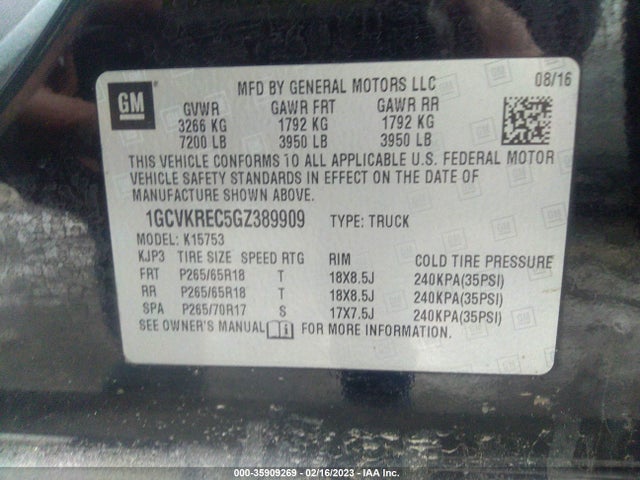Chevrolet Silverado 1500 Lt 2016 1GCVKREC5GZ389909 Image 9