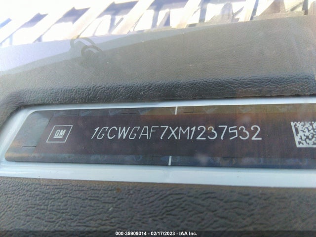 Chevrolet EXPRESS CARGO VAN 2021 1GCWGAF7XM1237532 Image 11
