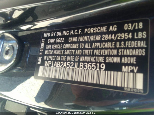 2018 Porsche Macan, VIN: WP1AB2A52JLB36519