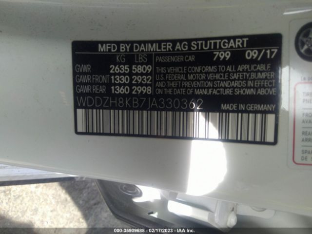 WDDZH8KB7JA330362 Mercedes-Benz E-class Amg E 63 S