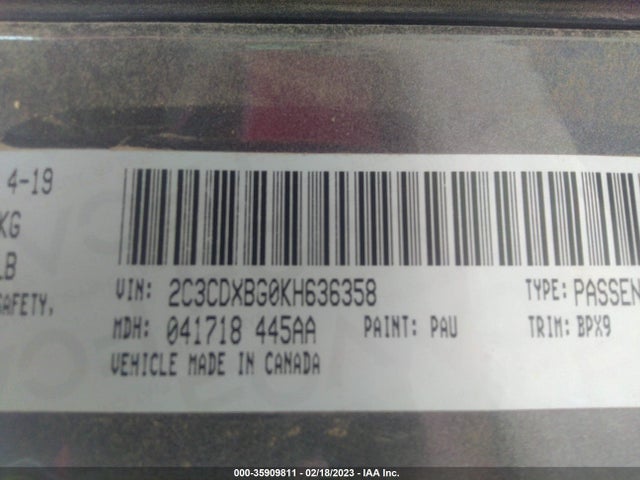 Dodge Charger Sxt 2019 2C3CDXBG0KH636358 Image 9