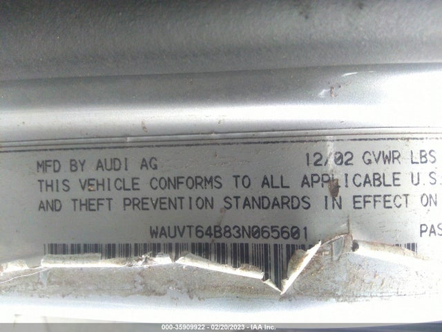 WAUVT64B83N065601 Audi A6 3.0l