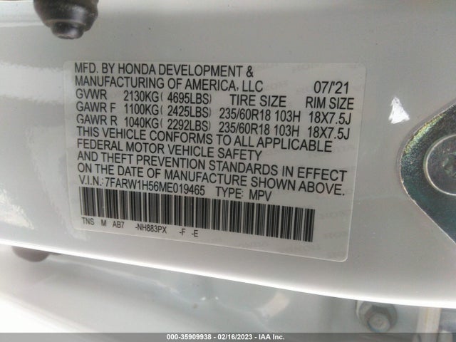 Honda CR-V EX 2021 7FARW1H56ME019465 Image 11