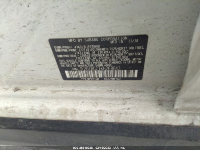 JF2GTACC7KH268843 Subaru Crosstrek Premium