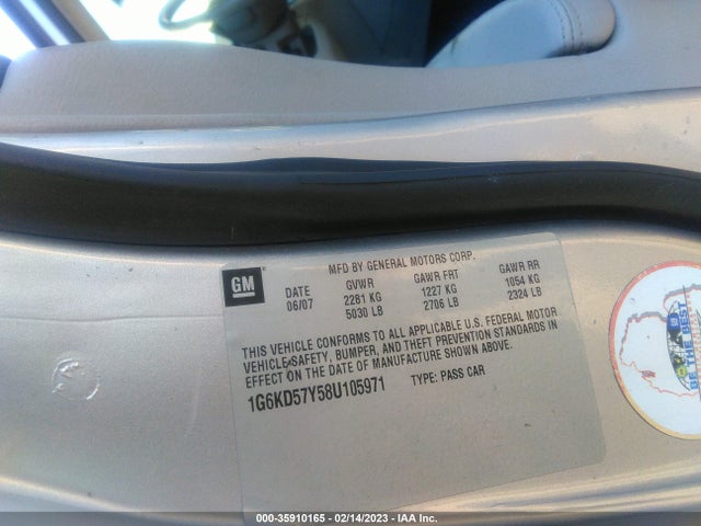 1G6KD57Y58U105971 Cadillac Dts W/1sc