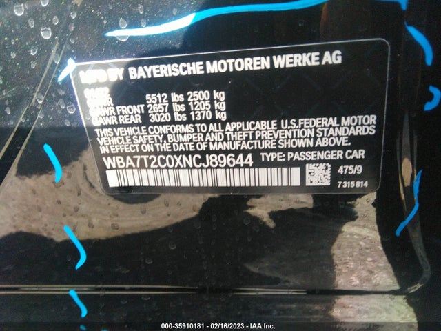 BMW 7 Series 740i 2022 WBA7T2C0XNCJ89644 Image 9