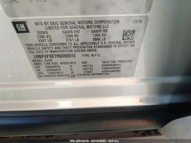 LRBFXFSX7HD096912 Buick Envision Premium Ii