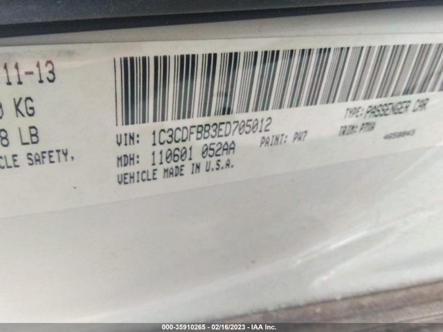 Dodge DART SXT 2014 1C3CDFBB3ED705012 Image 10