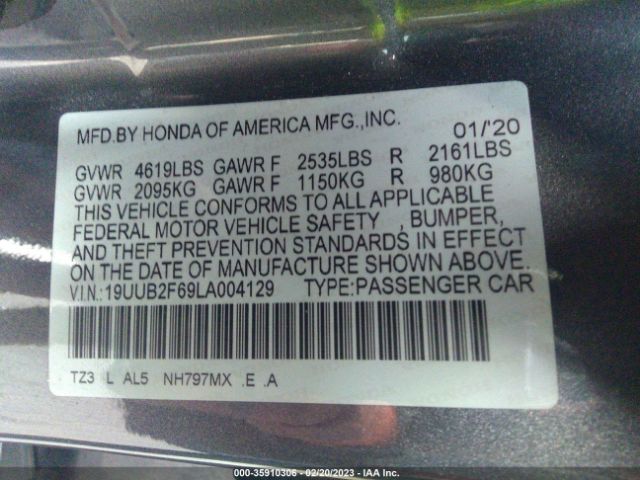 19UUB2F69LA004129 Acura Tlx W/a-spec Pkg