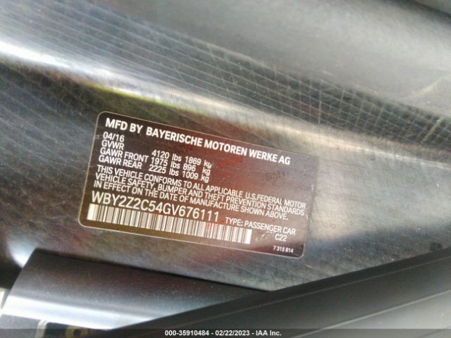 WBY2Z2C54GV676111 BMW I8