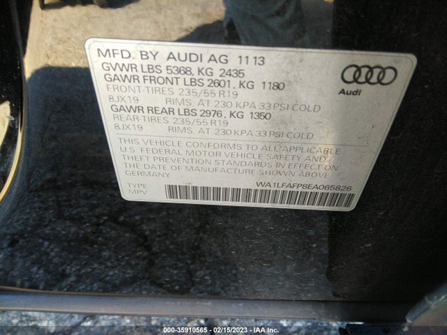 WA1LFAFP8EA065826 Audi Q5 Premium Plus