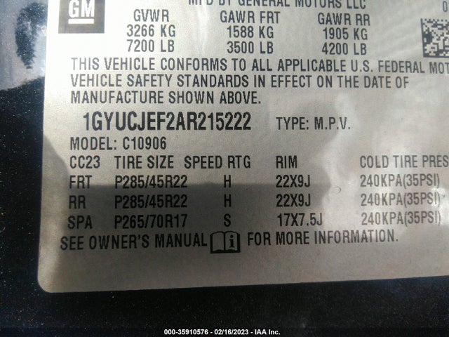 Cadillac Escalade 2010 1GYUCJEF2AR215222 Image 10