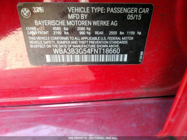 WBA3B3G54FNT18660 BMW 3 Series 328i Xdrive