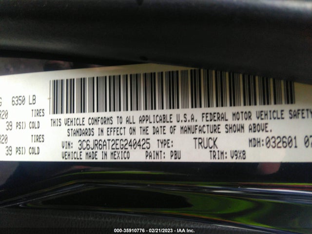 RAM 1500 Express 2014 3C6JR6AT2EG240425 Image 9