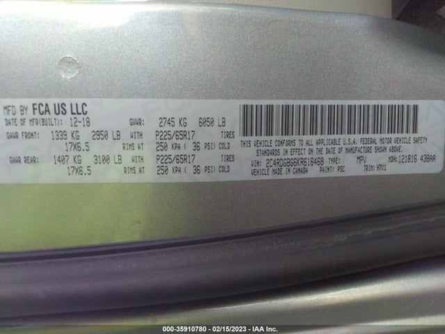 Dodge Grand Caravan Se 2019 2C4RDGBG6KR616468 Image 11