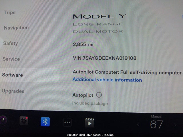 7SAYGDEEXNA019108 Tesla Model Y Long Range
