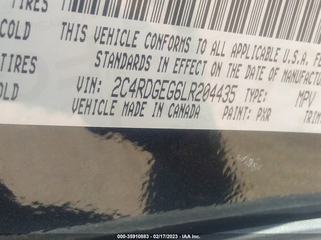 2020 Dodge Grand Caravan, VIN: 2C4RDGEG6LR204435