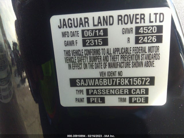 2015 Jaguar F-TYPE, VIN: SAJWA6BU7F8K15672