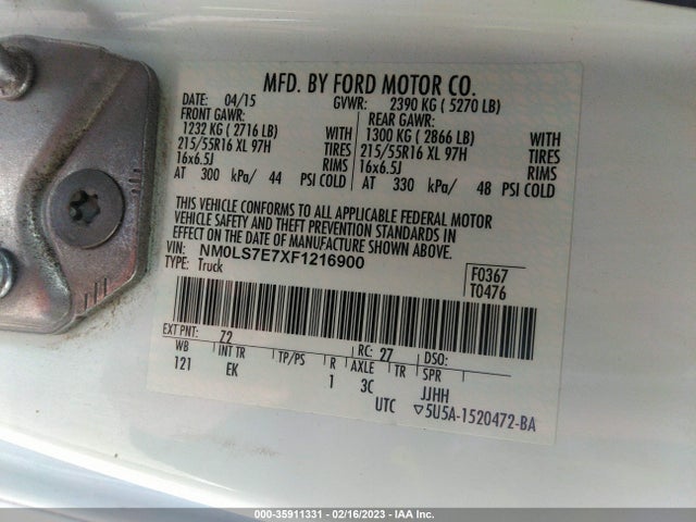 Ford Transit Connect Xl 2015 NM0LS7E7XF1216900 Image 10