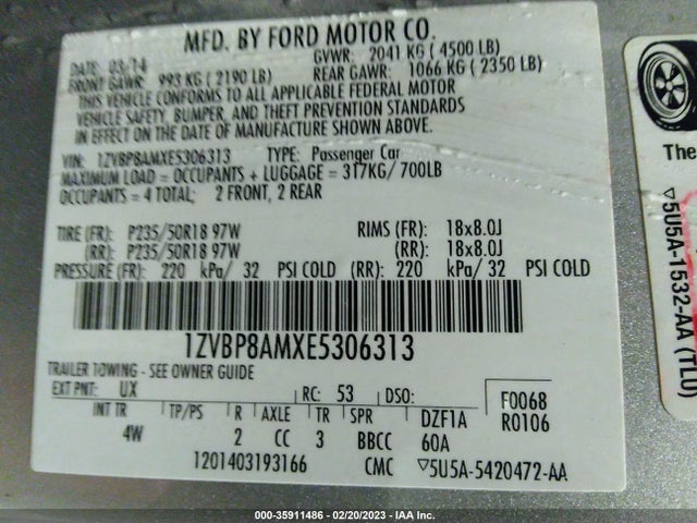 Ford Mustang V6 2014 1ZVBP8AMXE5306313 Image 9