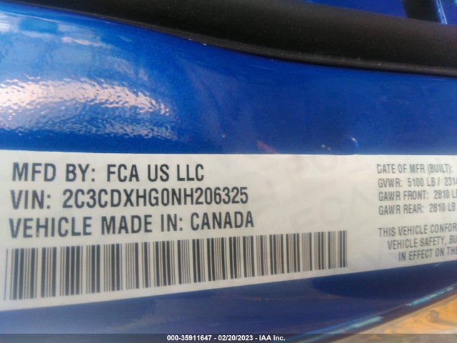 Dodge CHARGER GT 2022 2C3CDXHG0NH206325 Image 9