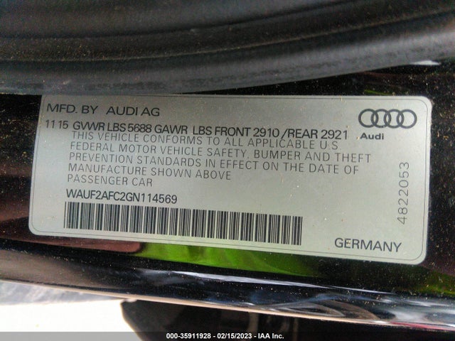 2016 Audi S6, VIN: WAUF2AFC2GN114569