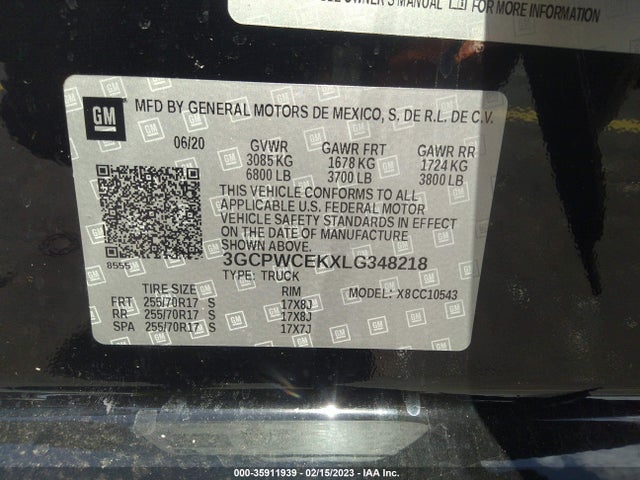 Chevrolet Silverado 1500 Lt 2020 3GCPWCEKXLG348218 Image 10
