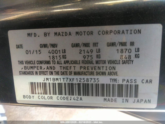 Mazda Mazda3 I Sv 2015 JM1BM1T7XF1258735 Image 10