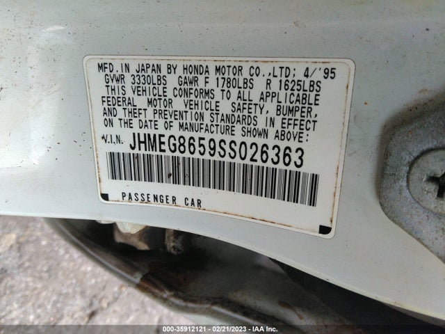 1995 HONDA CIVIC LX VIN: JHMEG8659SS026363