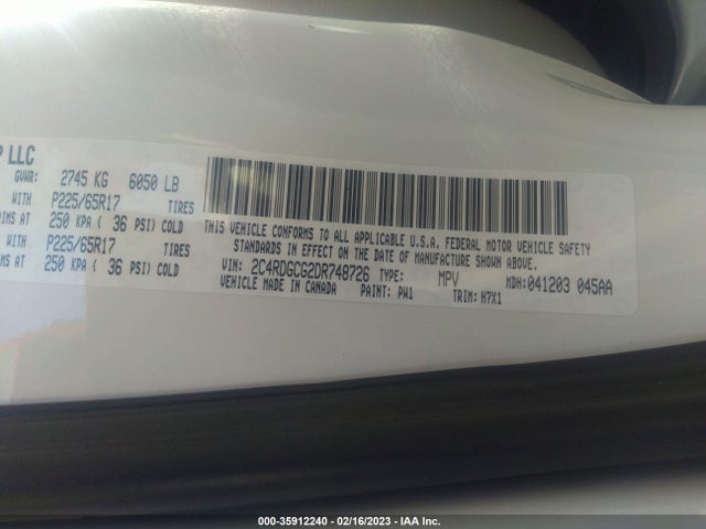 Dodge Grand Caravan Sxt 2013 2C4RDGCG2DR748726 Image 9