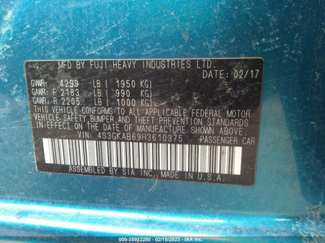 4S3GKAB69H3610375 Subaru Impreza Premium