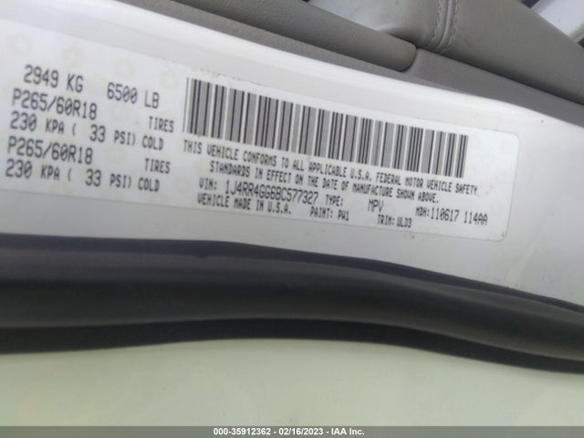 Jeep Grand Cherokee 2011 1J4RR4GG6BC577327 Image 11