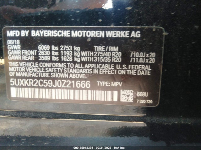 BMW X5 Sdrive35i 2018 5UXKR2C59J0Z21666 Image 10