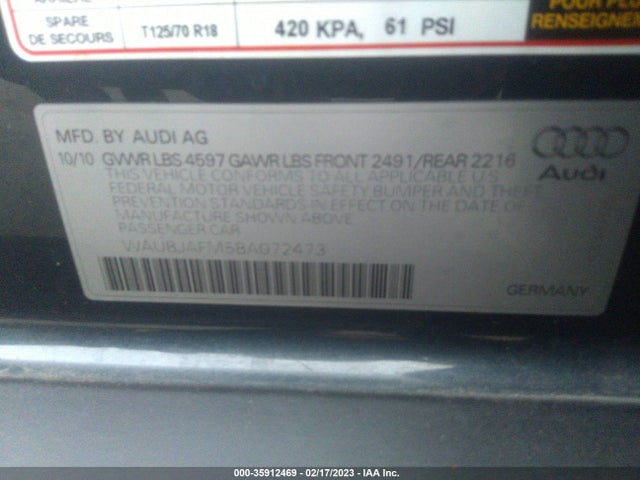 WAUBJAFM5BA072473 Audi A3 2.0 Tdi Premium