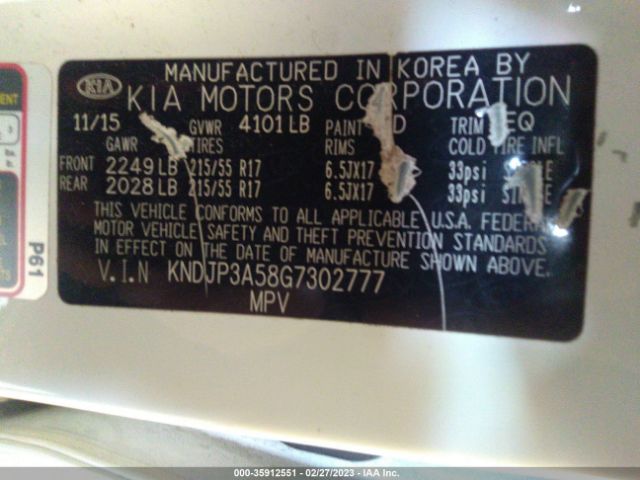 KNDJP3A58G7302777 KIA SOUL +