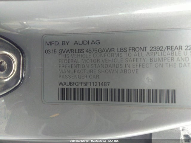 WAUBFGFF5F1121487 Audi S3/a3 2.0t Premium