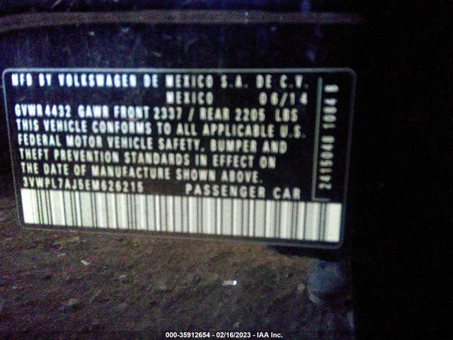 3VWPL7AJ5EM626215 Volkswagen Jetta Sportwagen Tdi