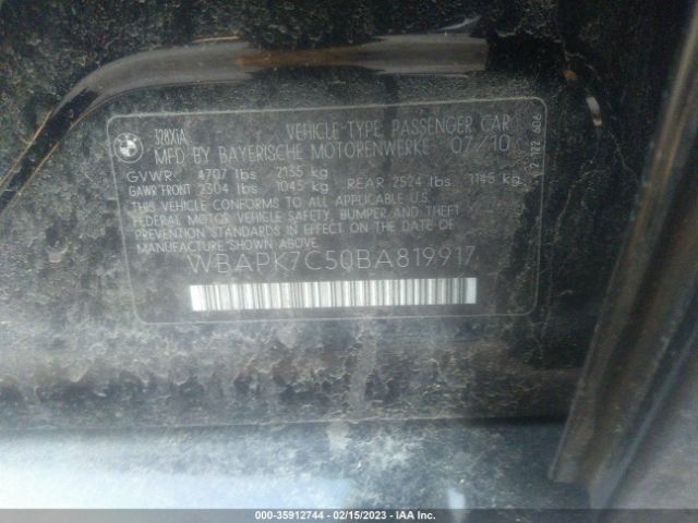 WBAPK7C50BA819917 BMW 3 Series 328i Xdrive