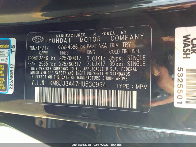 Hyundai TUCSON SE 2017 KM8J33A47HU530934 Image 10