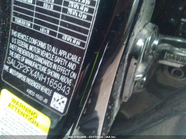 SALZP2FX4NH165943 Land Rover Range Rover Evoque Se